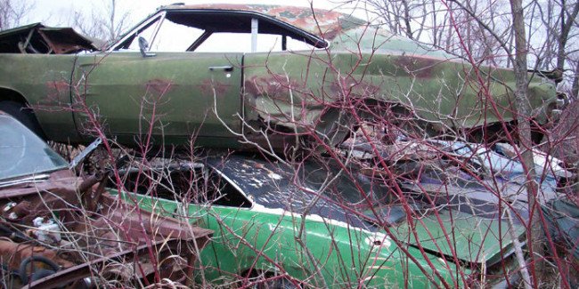 1969_Dodge_Charger_Rallye_green_junkyard
