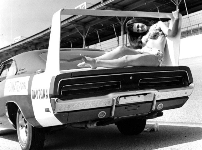 1969 Dodge Charger Daytona w-Model Rear BW