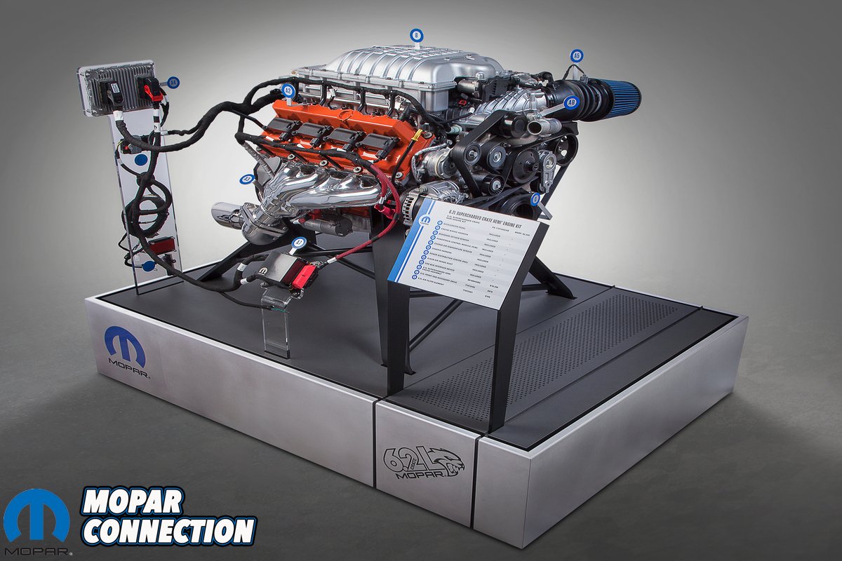 Brand New 6.2L Supercharged HEMI “Hellcrate” Crate Engine Kit | Mopar ...