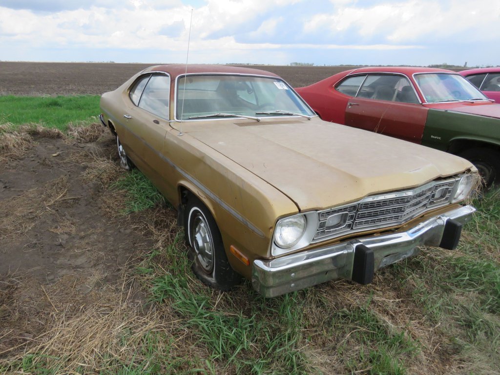 1974 Plymouth Gold Duster Slant 6; $550