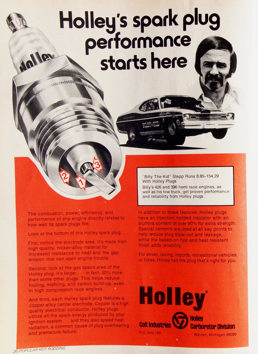 001-Holley-Spark-Plugs-Billy-Stepp-The-Kid-Popular-Hot-Rodding-Magazine