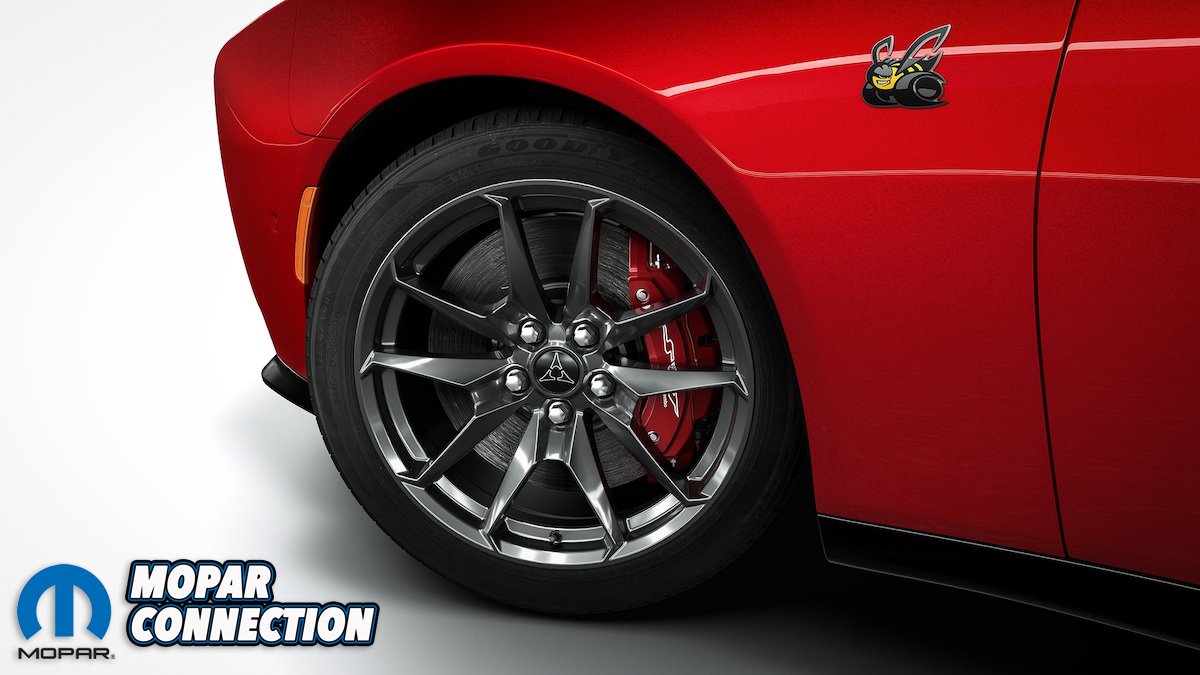 Wheels on the all-new Dodge Charger feature center caps with the
