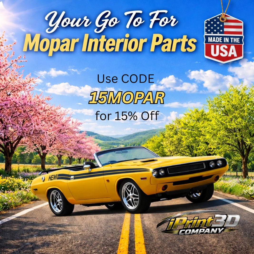 Mopar Cxp Build Code Get Your Mopar Ready for Car Show Season with iPrint3D's 15% Off Coupon ...
